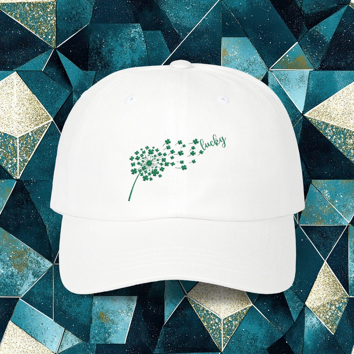 Lucky Dandelion Classic Dad Cap, Casual Hat for Outdoors, Perfect Gift for Dads, Trendy Everyday Wear, Refreshing Summer Accessory
