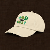 Bad and Boozy Distressed Cap, Perfect for St. Patricks Day, Casual Outings, Gift for Friends, Trendy Fashion Accessory, Unisex hat