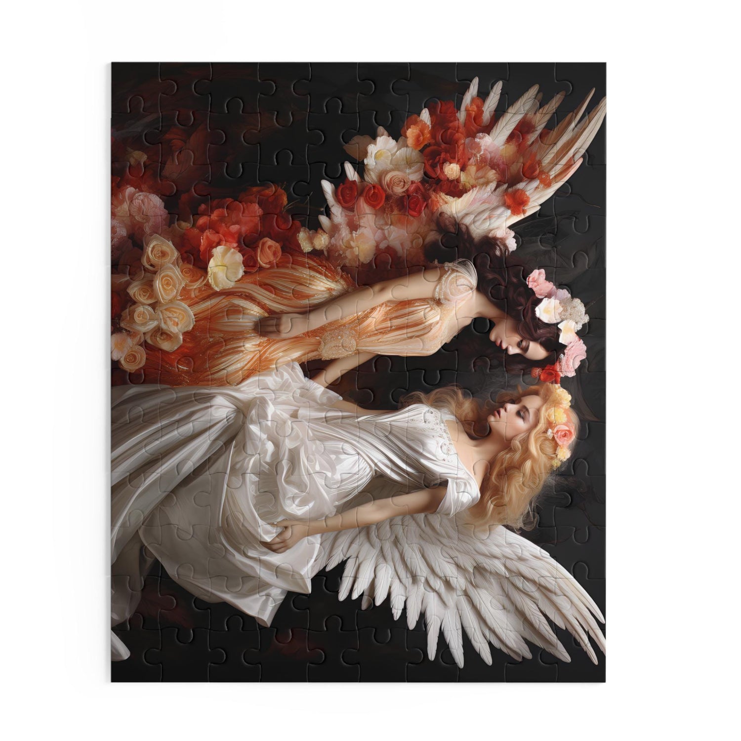 Angelic Sisters Puzzle 120/252/500-Piece Art Jigsaw, Beautiful Decor for Relaxation, Gift for Art Lovers, Meditation Activity