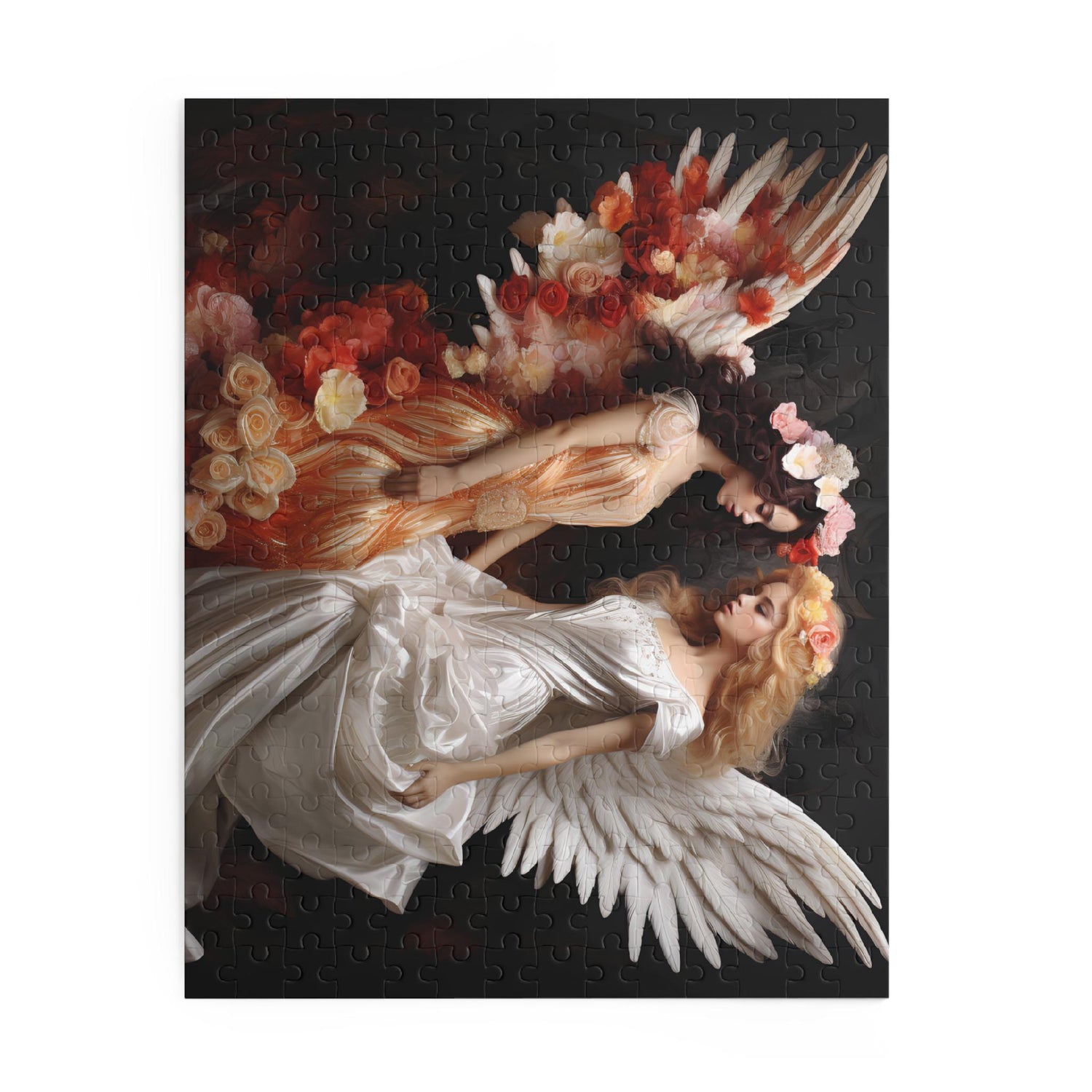 Angelic Sisters Puzzle 120/252/500-Piece Art Jigsaw, Beautiful Decor for Relaxation, Gift for Art Lovers, Meditation Activity