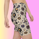 Bohemian Floral Workout Shorts, Comfortable Fitness Shorts, Yoga Bottoms, Activewear for Women, Summer Exercise Gear