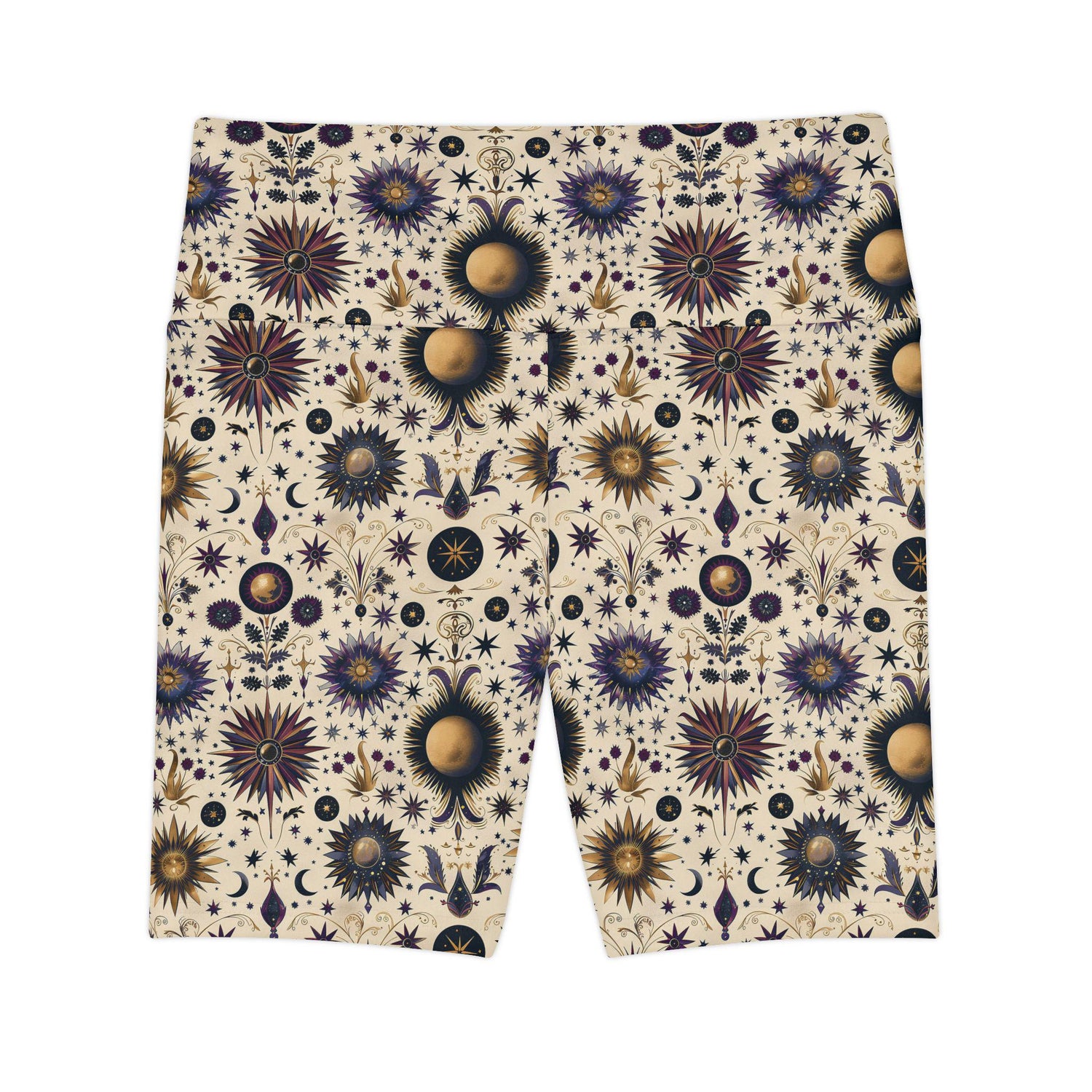 Bohemian Floral Workout Shorts, Comfortable Fitness Shorts, Yoga Bottoms, Activewear for Women, Summer Exercise Gear