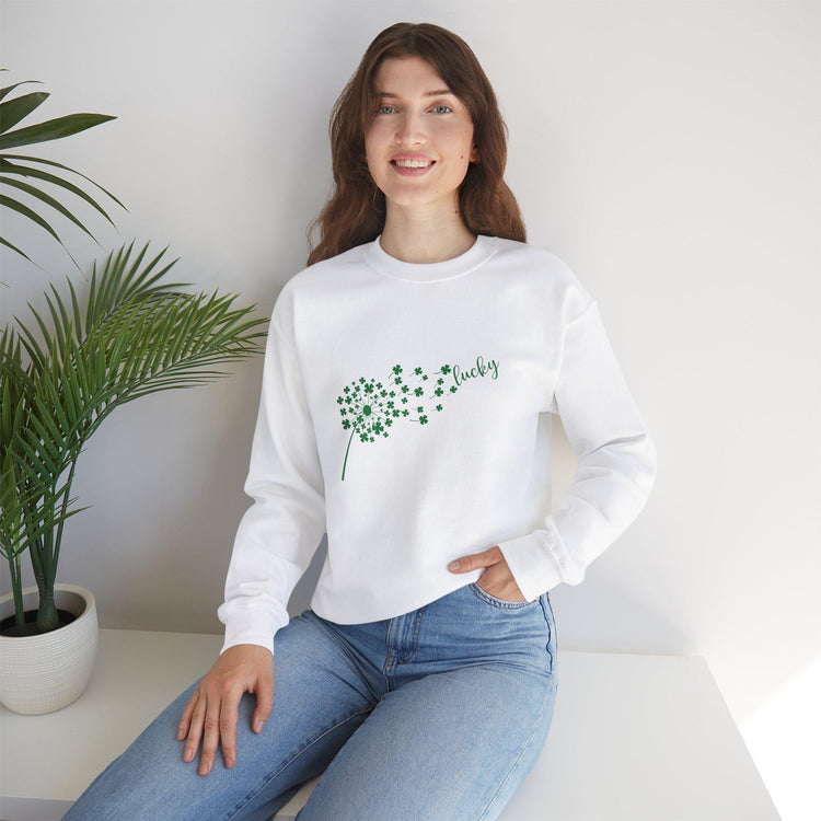 Lucky Clover Sweatshirt - Cozy Unisex Crewneck for St. Patrick&