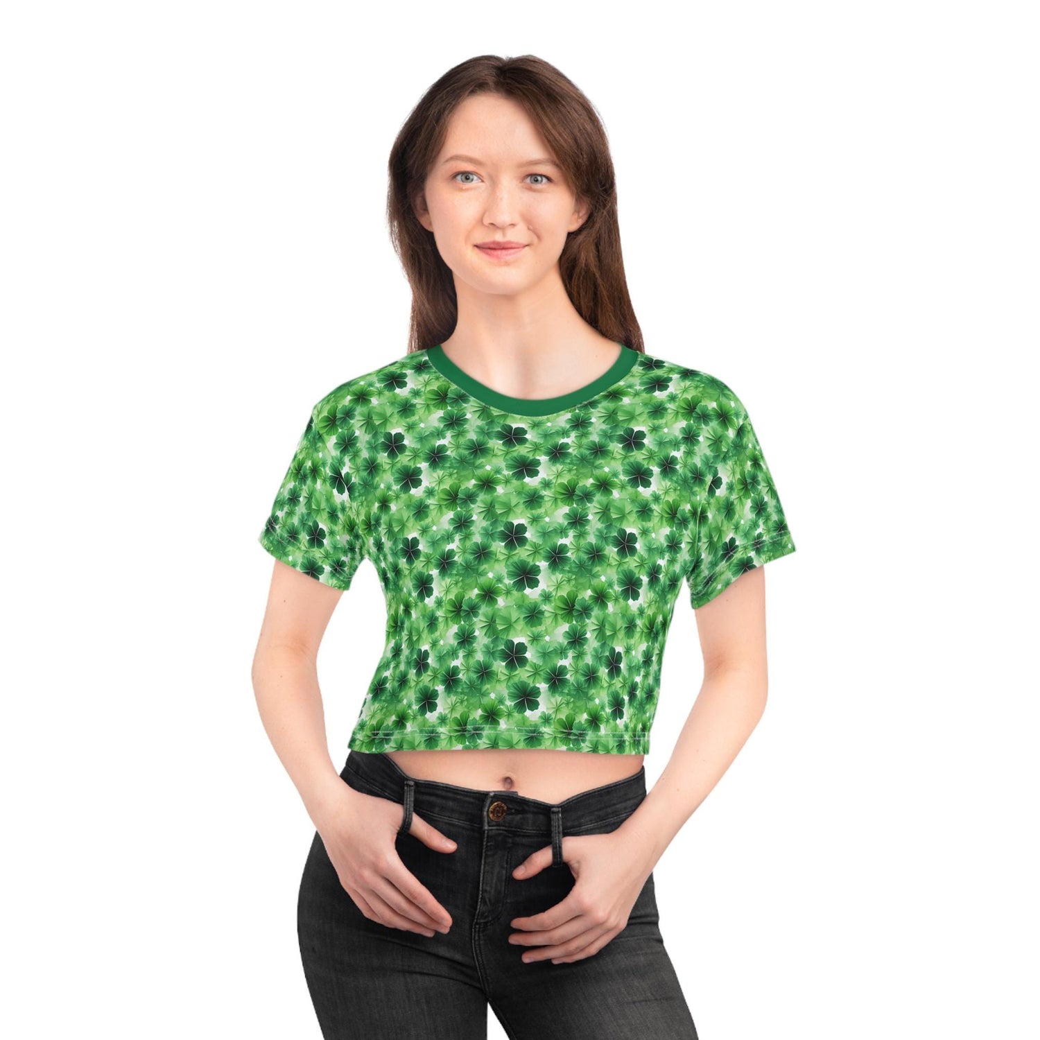 Lucky Clover Crop Tee - St. Patrick&