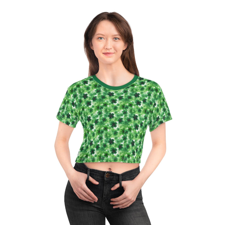 Lucky Clover Crop Tee - St. Patrick&