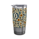 Crypto Coin Ringneck Tumbler, 20oz - Ideal for Bitcoin Lovers, Fun Gift for Finance Enthusiasts, Perfect for Parties, Travel, Home