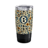 Crypto Coin Ringneck Tumbler, 20oz - Ideal for Bitcoin Lovers, Fun Gift for Finance Enthusiasts, Perfect for Parties, Travel, Home