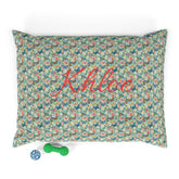 Floral Pet Bed for Dogs & Cats, Personalized Dog Bed with Butterflies, Cozy Pet Cushion, Unique Pet Gift, Home Decor for Pet Lovers