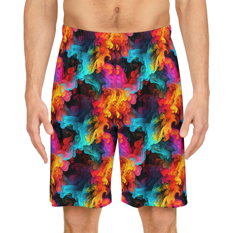 Vibrant 3D Dimmensional Dye Basketball Shorts, Activewear for Sports Lovers, Summer Shorts, Beachwear, Festival Outfit