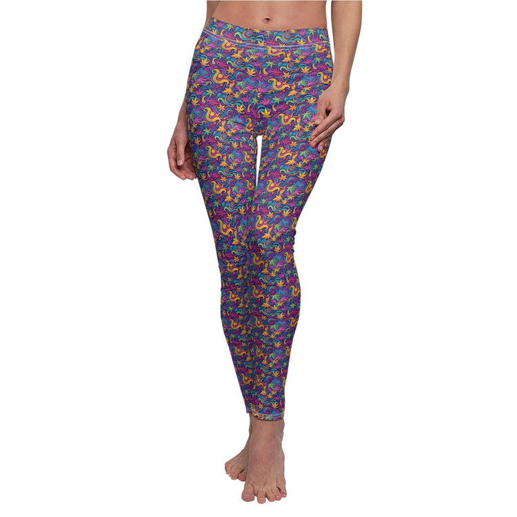 Vibrant Patterned Casual Leggings for Women, Fashion Leggings, Comfortable Wear, Activewear, Yoga Pants, Colorful Outfit