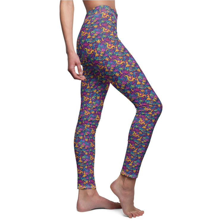 Vibrant Patterned Casual Leggings for Women, Fashion Leggings, Comfortable Wear, Activewear, Yoga Pants, Colorful Outfit