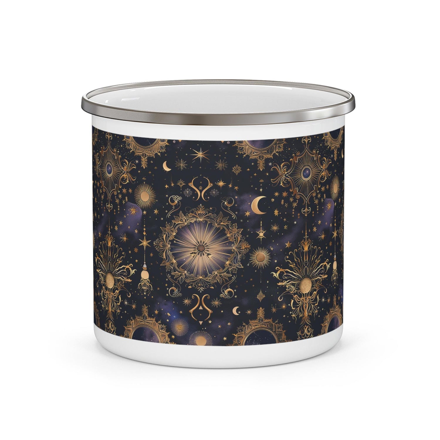 Celestial Enamel Camping Mug - Perfect for Stargazers, Outdoor Lovers, Camping, Coffee, Tea, Gifts