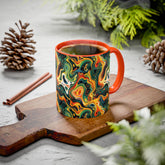 Boho Abstract Coffee Mug - Colorful 11oz Drinkware, Unique Gift for Art Lovers, Home Decor, Fun Coffee Cup