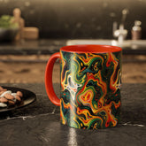 Boho Abstract Coffee Mug - Colorful 11oz Drinkware, Unique Gift for Art Lovers, Home Decor, Fun Coffee Cup