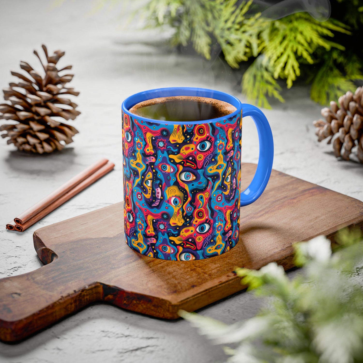 Colorful Psychedelic Mug - Perfect Gift for Art Lovers, Birthday, Home Decor, Coffee Lovers, Unique Kitchenware