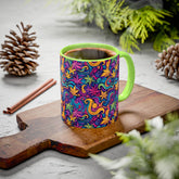 Psychedelic Colorful Mug, Unique Art Coffee Cup, Gift for Tea Lovers, Vibrant Artwork, Cool Home Decor