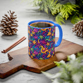 Psychedelic Colorful Mug, Unique Art Coffee Cup, Gift for Tea Lovers, Vibrant Artwork, Cool Home Decor