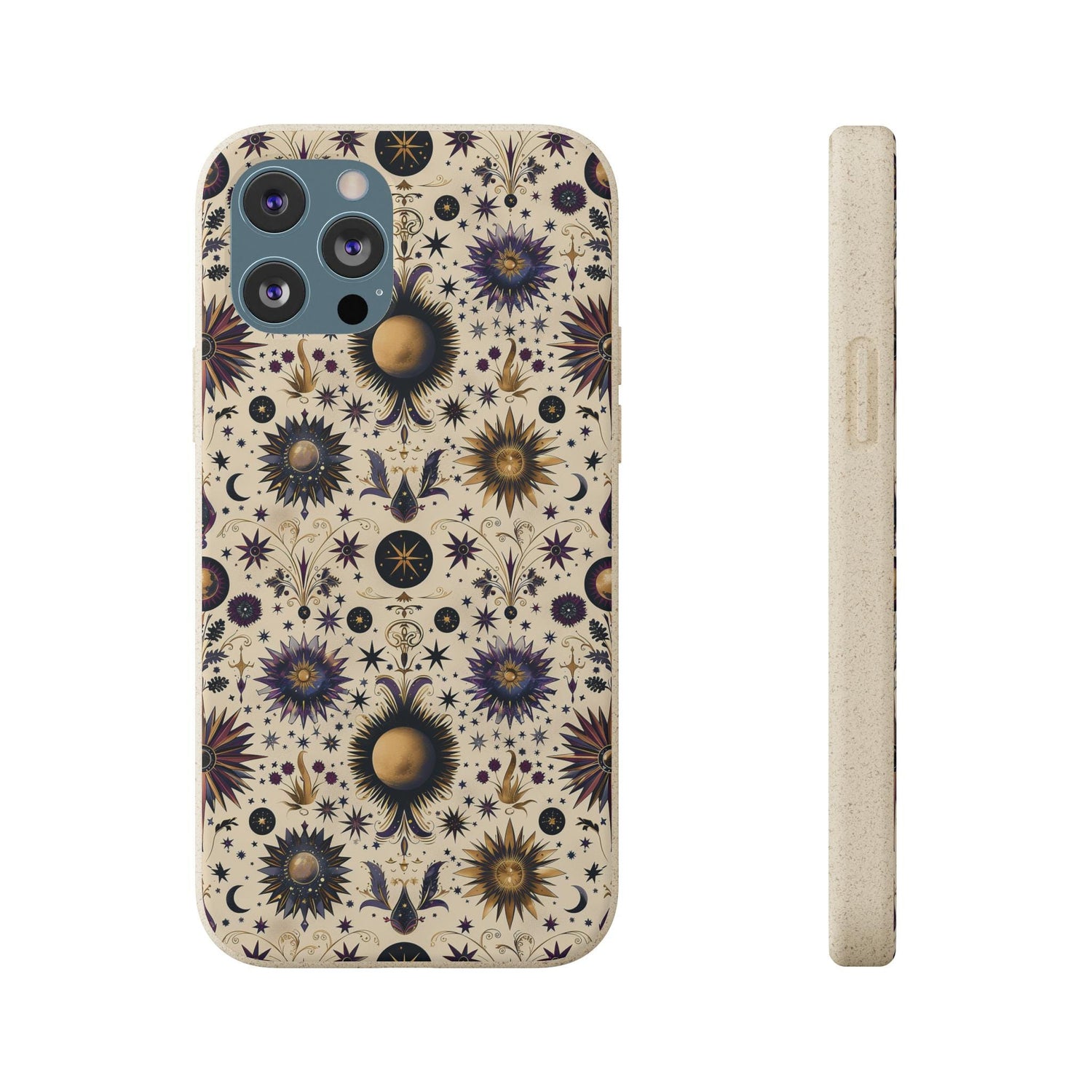 Celestial Biodegradable Phone Case - Eco-Friendly, Floral Design, Sustainable Gift, Perfect for Nature Lovers, Unique Phone Accessory