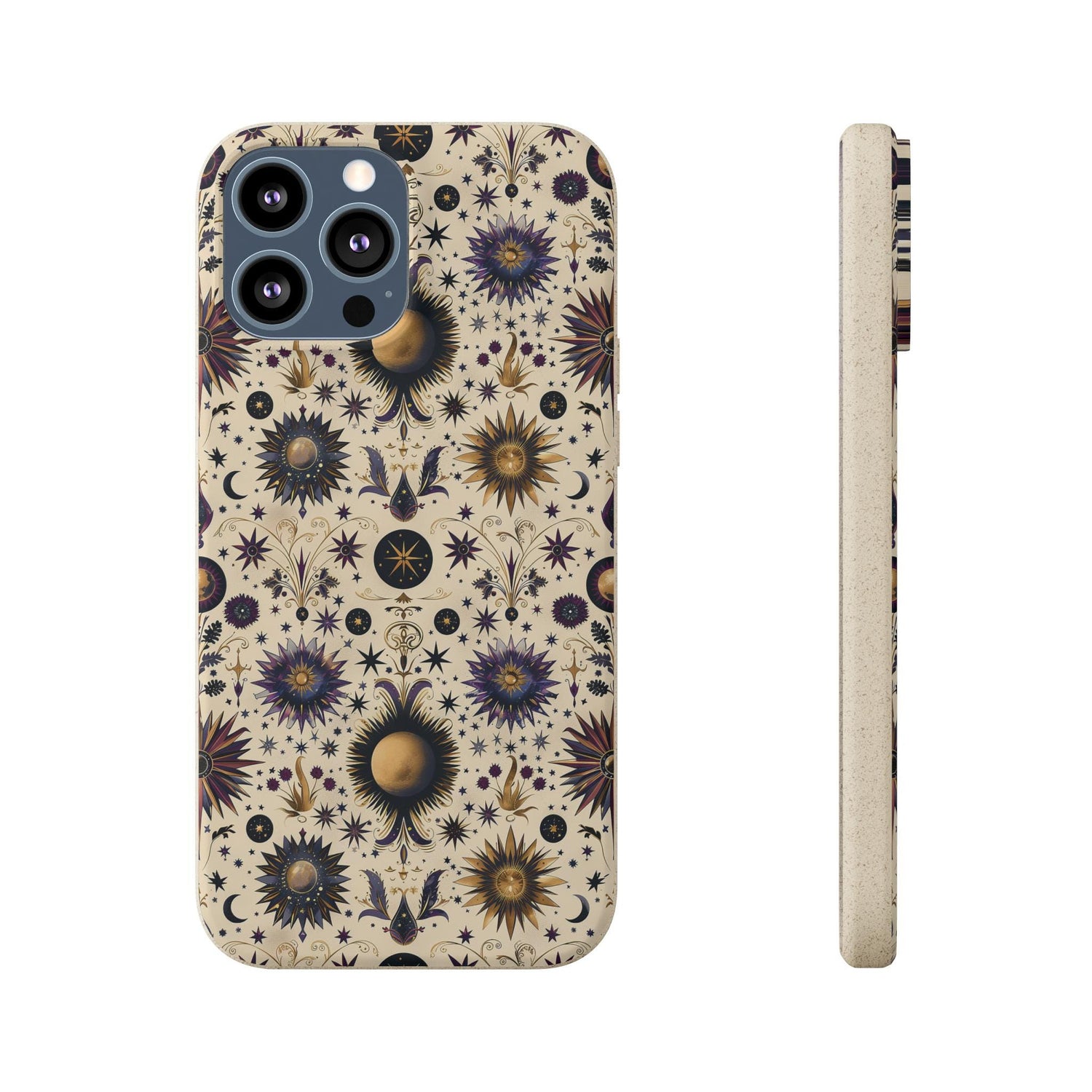 Celestial Biodegradable Phone Case - Eco-Friendly, Floral Design, Sustainable Gift, Perfect for Nature Lovers, Unique Phone Accessory