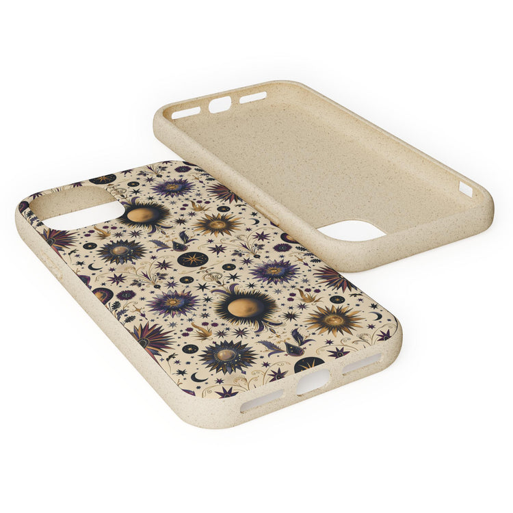 Celestial Biodegradable Phone Case - Eco-Friendly, Floral Design, Sustainable Gift, Perfect for Nature Lovers, Unique Phone Accessory