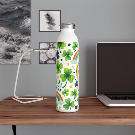 Sleek St. Patricks Day Water Bottle | Stylish Hydration, Fitness Gift, Modern Design, Trendy Drinkware, Eco-friendly Bottle
