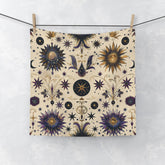 Celestial Face Towel - Spa Day, Bathroom Decor, Astrology Gift, Starry Night Aesthetic, Cosmic Design