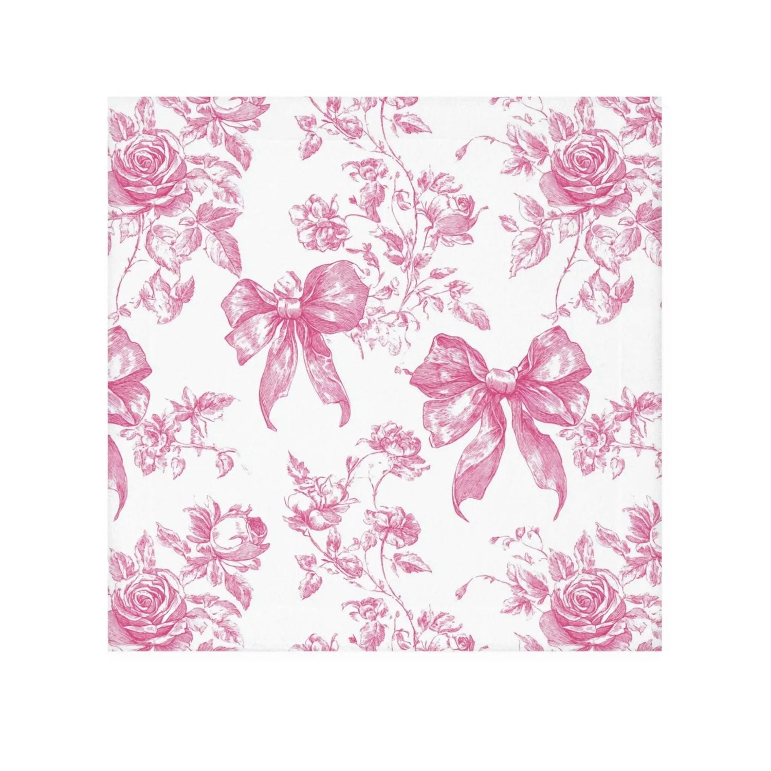 Floral Face Towel - Vintage Rose Pink Decor, Elegant Guest Towels, Bathroom Accessory, Bridal Shower Gift, Spa Towels, Home Decor