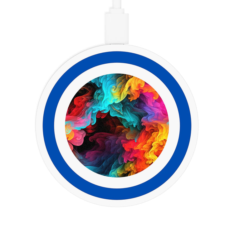 Vibrant Wireless Charging Pad - Colorful Abstract Design, Desk Accessory, Gift for Tech Lovers, Home Decor, Eco-Friendly Charger