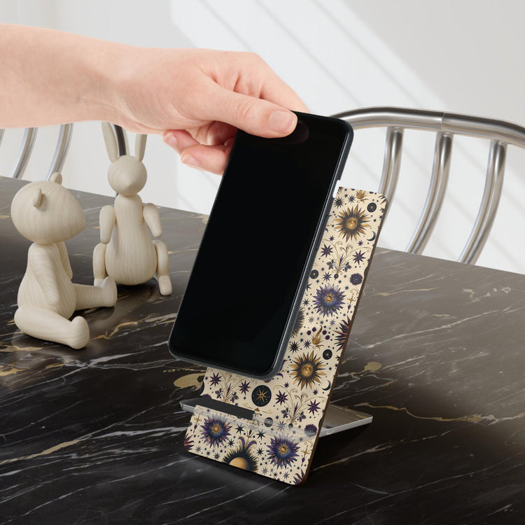 Elegant Smartphone Display Stand, Floral Phone Holder, Cute Desk Organizer, Gift for Her, Office Decor, Aesthetic Tech Stand