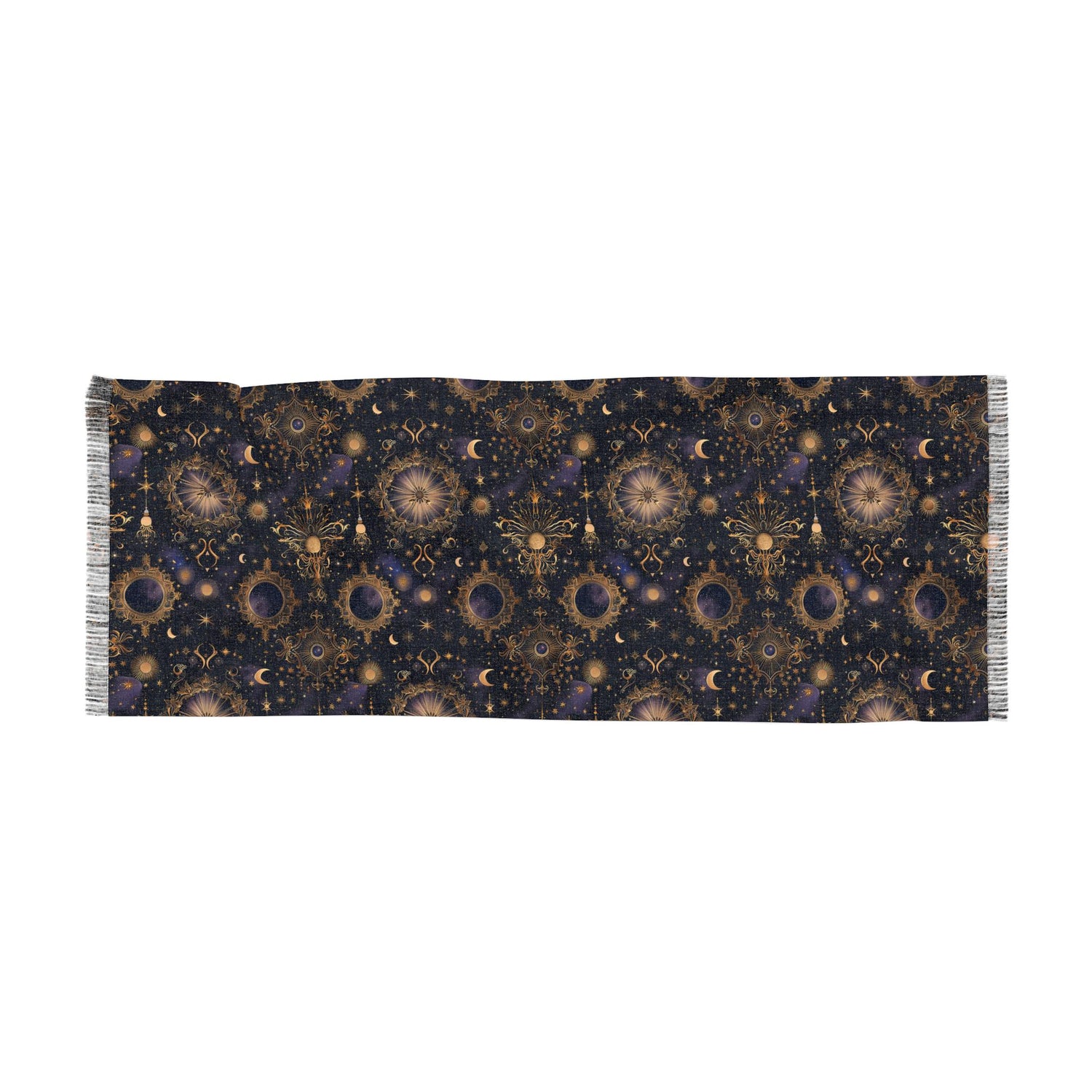 Celestial Light Scarf - Boho Infinity Scarf, Cozy Wrap, Astrology Gift, Lightweight Shawl, Festival Accessory, Elegant Neckwear