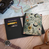 Floral Boho Passport Cover, Travel Accessory, Gift for Wanderlust Dreamers, Stylish Travel Document Holder, Spring Travel Essentials