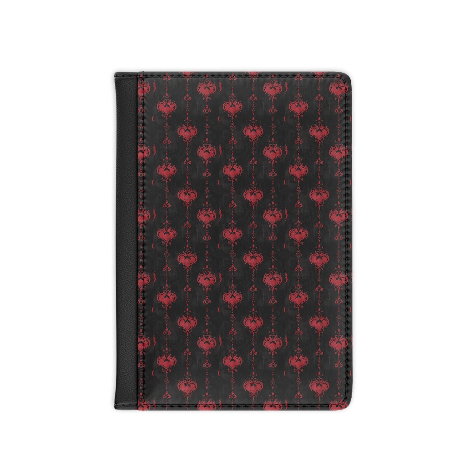 Stylish Passport Cover with Red Pattern, Travel Accessory Gift, Personalized Luggage Item, Elegant Travel Essential, Best for Vacations and