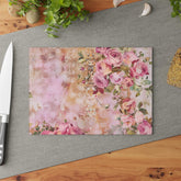 Elegant Floral Glass Cutting Board - Stylish Kitchen Décor, Gift for Home Cooks, Wedding Gift, Unique Housewarming Gift, Vintage