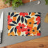 Floral Glass Cutting Board | Bright Kitchen Decor, Unique Gift for Weddings, Housewarming, Mothers Day, Foodie Kitchen