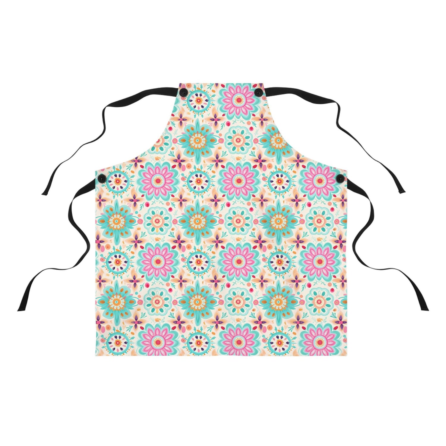 Colorful Floral Apron for Cooking and Baking, Perfect Gift for Foodie, Gardening, Housewarming, Mothers Day, Kitchen Decor