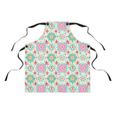 Colorful Floral Apron for Cooking and Baking, Perfect Gift for Foodie, Gardening, Housewarming, Mothers Day, Kitchen Decor