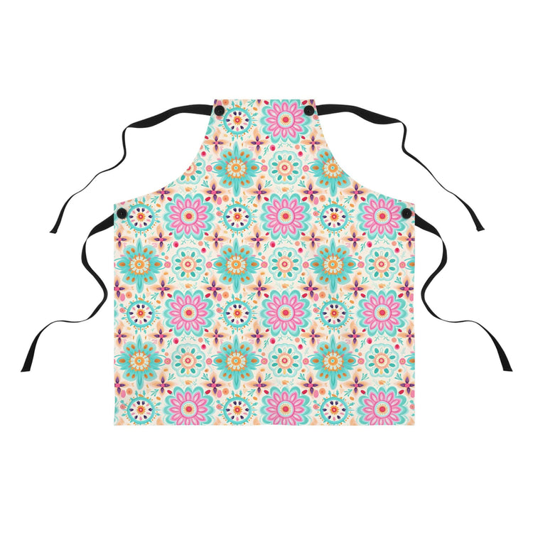 Colorful Floral Apron for Cooking and Baking, Perfect Gift for Foodie, Gardening, Housewarming, Mothers Day, Kitchen Decor