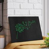 Lucky Dandelion Glass Cutting Board, Kitchen Decor, Gift for Chef, St. Patrick&