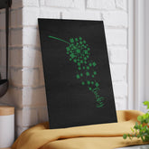 Lucky Dandelion Glass Cutting Board, Kitchen Decor, Gift for Chef, St. Patrick&