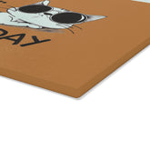Funny Cat Glass Cutting Board-Nope Not Today Kitchen Decor, Pet Lover Gift, Cooking Accessory, Housewarming Gift, Cat Mom Kitchen