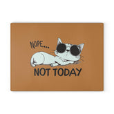 Funny Cat Glass Cutting Board-Nope Not Today Kitchen Decor, Pet Lover Gift, Cooking Accessory, Housewarming Gift, Cat Mom Kitchen