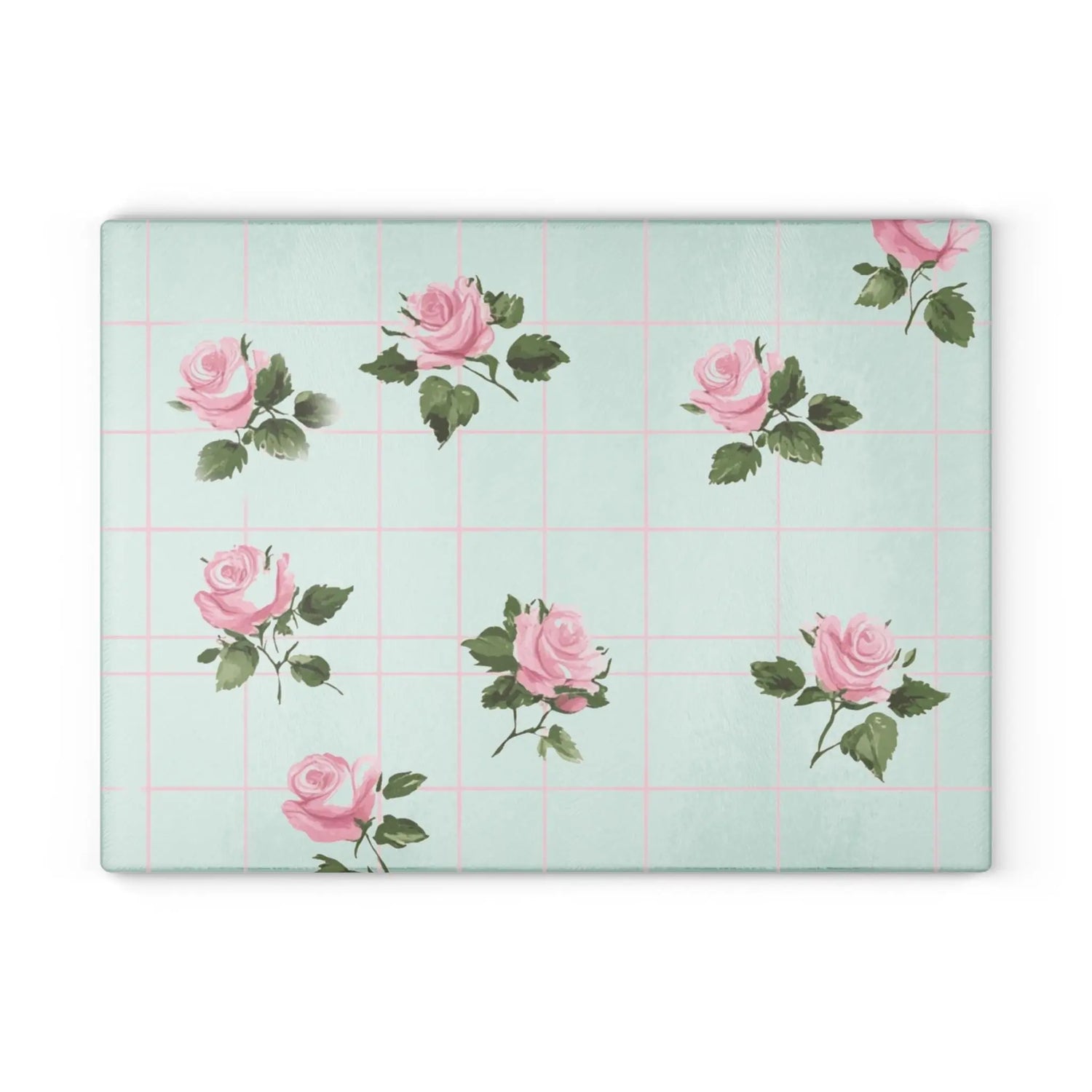 Chic Floral Glass Cutting Board | Vintage Kitchen Decor, Wedding Gift, Home Cooking Essentials, Pink Rose Design, Kitchen Accessories