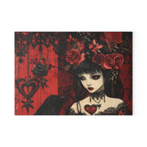 Gothic Art Glass Cutting Board | Darkly Elegant Kitchen Decor, Halloween Gift, Unique Gift for Her, Home Cooking Accessory