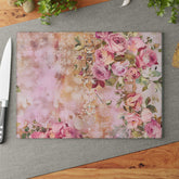 Elegant Floral Glass Cutting Board - Stylish Kitchen Décor, Gift for Home Cooks, Wedding Gift, Unique Housewarming Gift, Vintage