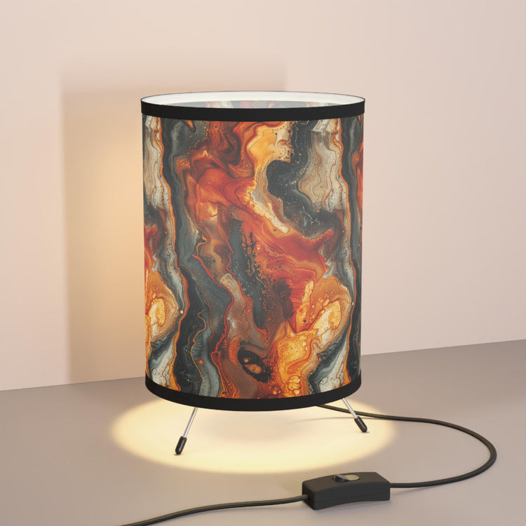 Marbled Tripod Lamp - Stunning Home Décor, Modern Lighting, Ambient Light, Ideal for Living Room, Bedroom, Unique Gift