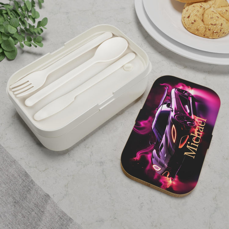 Personalized Bento Lunch Box for Kids, Stylish Car Design for School, Unique Gift, Meal Prep Container, Custom Lunch Box