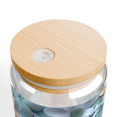 Floral Sipper Glass, Eco-Friendly Drinkware, Reusable Glass Cup, Summer Refreshment, Gift for Garden Lovers, Floral Design