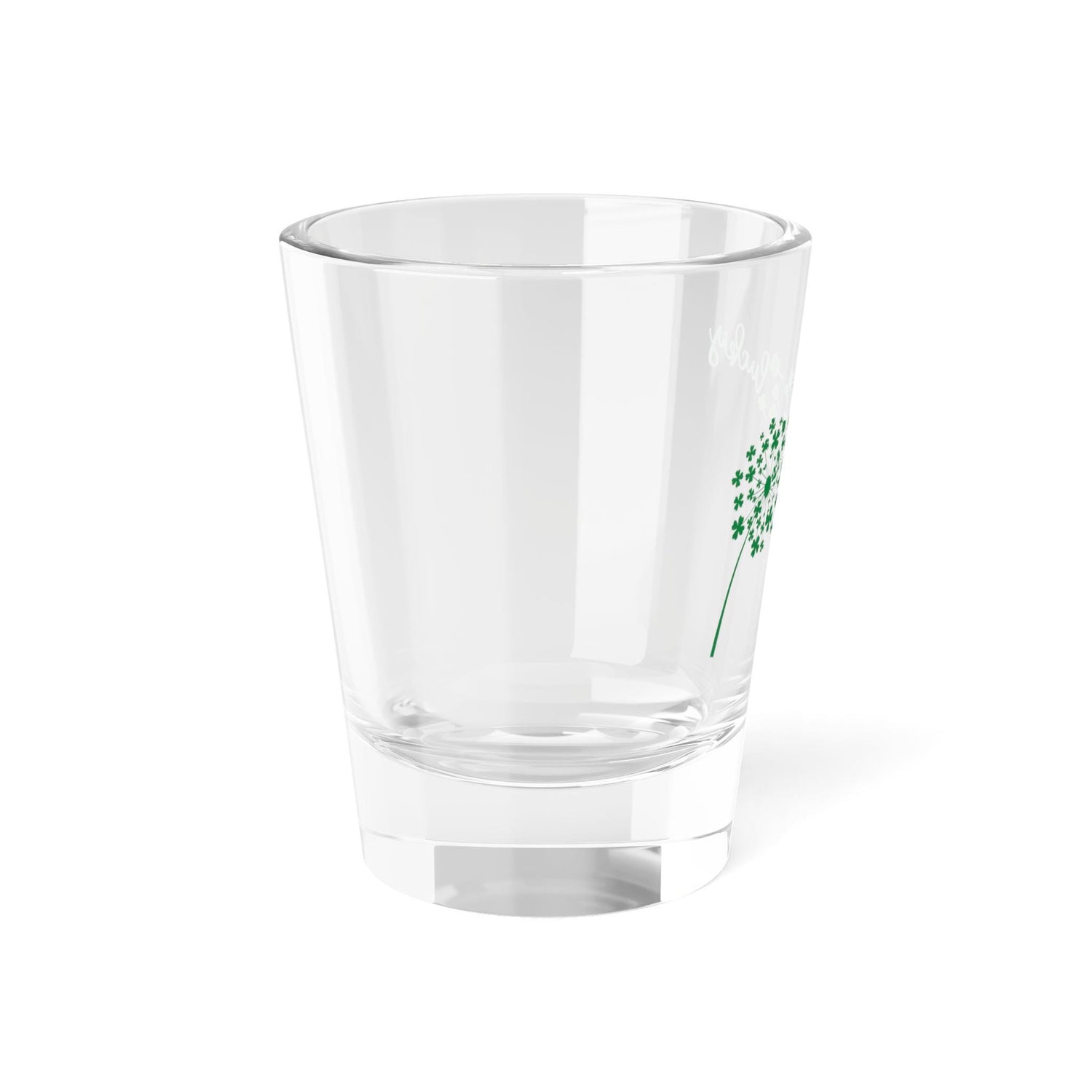 Lucky Clover Shot Glass,St. Patricks Day Decor, Party Favors, Irish Gift, Barware, Luck Cheers Glass