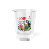Tequila Shot Glass - Cheaper than Therapy, Funny Gift for Party, Birthday, Barware, Bachelorette, Humor Drinking Glass