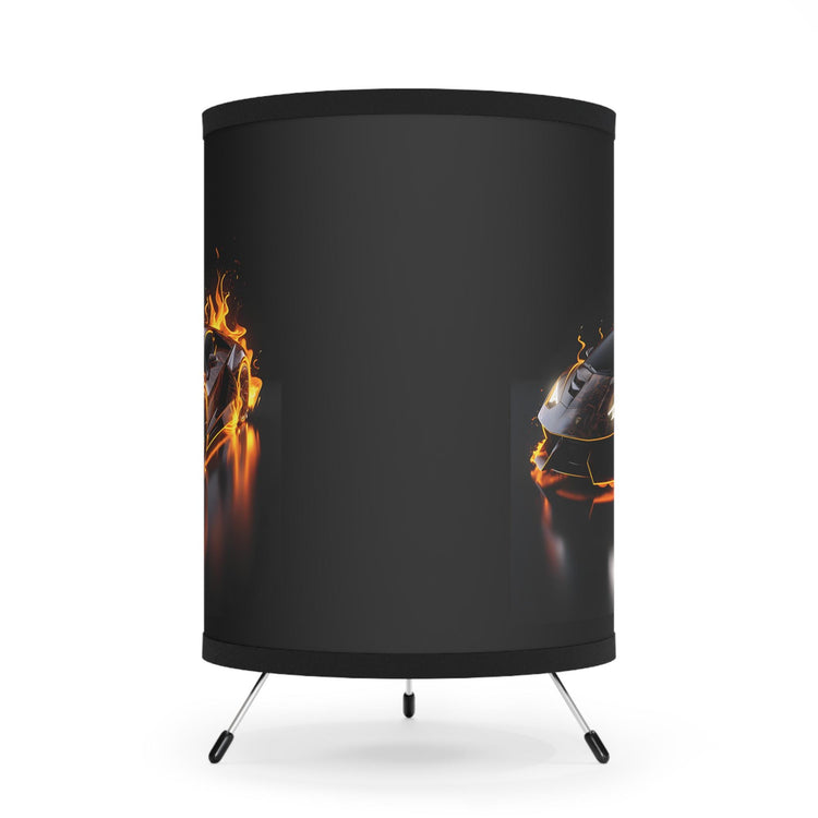 Racing-Themed Tripod Lamp with High-Res Printed Shade, Perfect for Car Lovers, Sports Room Decor, Gift for Him, Unique Lighting, Auto